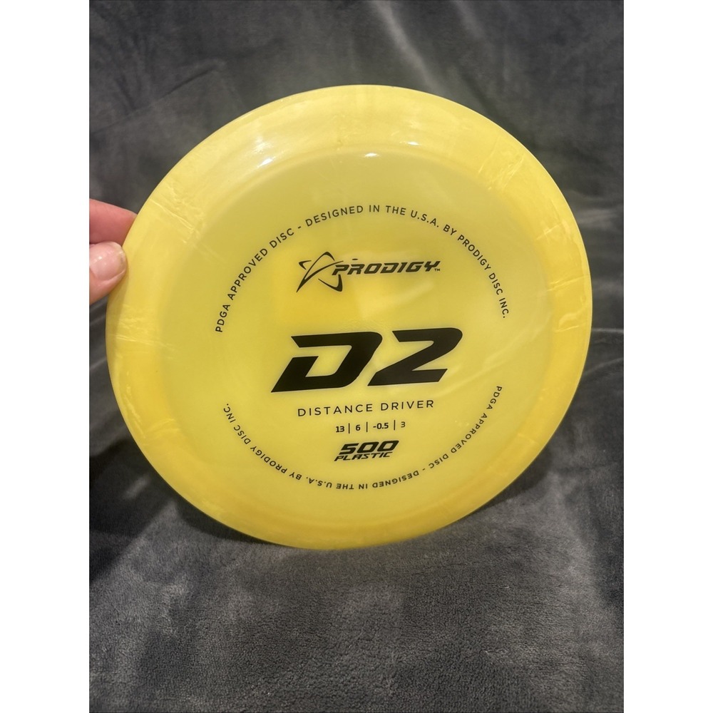 Prodigy D2 Pro Distance Driver NEW 750 Plastic Yellow‎ Black Disc Golf 174g PDGA